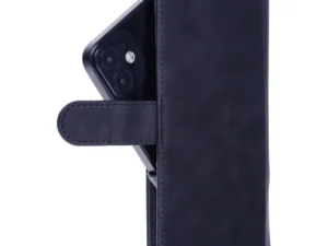 Universal book case COMMON size S for IPHONE 12 / 13 / SAMSUNG S6 / A5 2016 / XCOVER 4 / S22 / HUAWEI P8 2017 dark blue