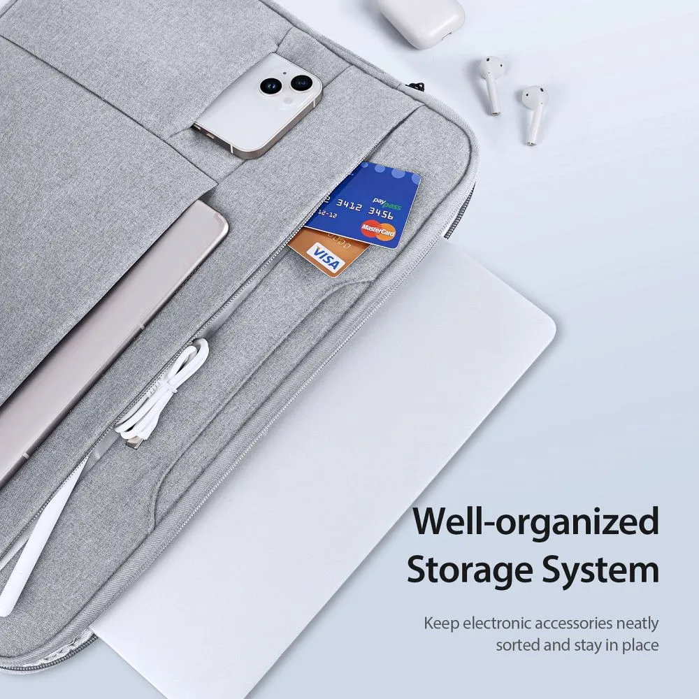 DUX DUCIS bag LBTC for laptop 15.5-16" Horizontal Handbag light grey - Image 10