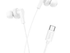HOCO wire earphones Type C with microphone M114 white