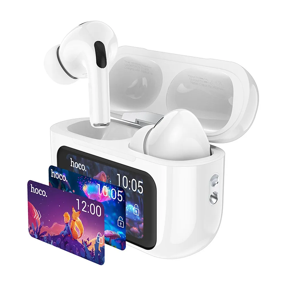 HOCO wireless earphones bluetooth with touch screen TWS ANC EW72 white - Image 2