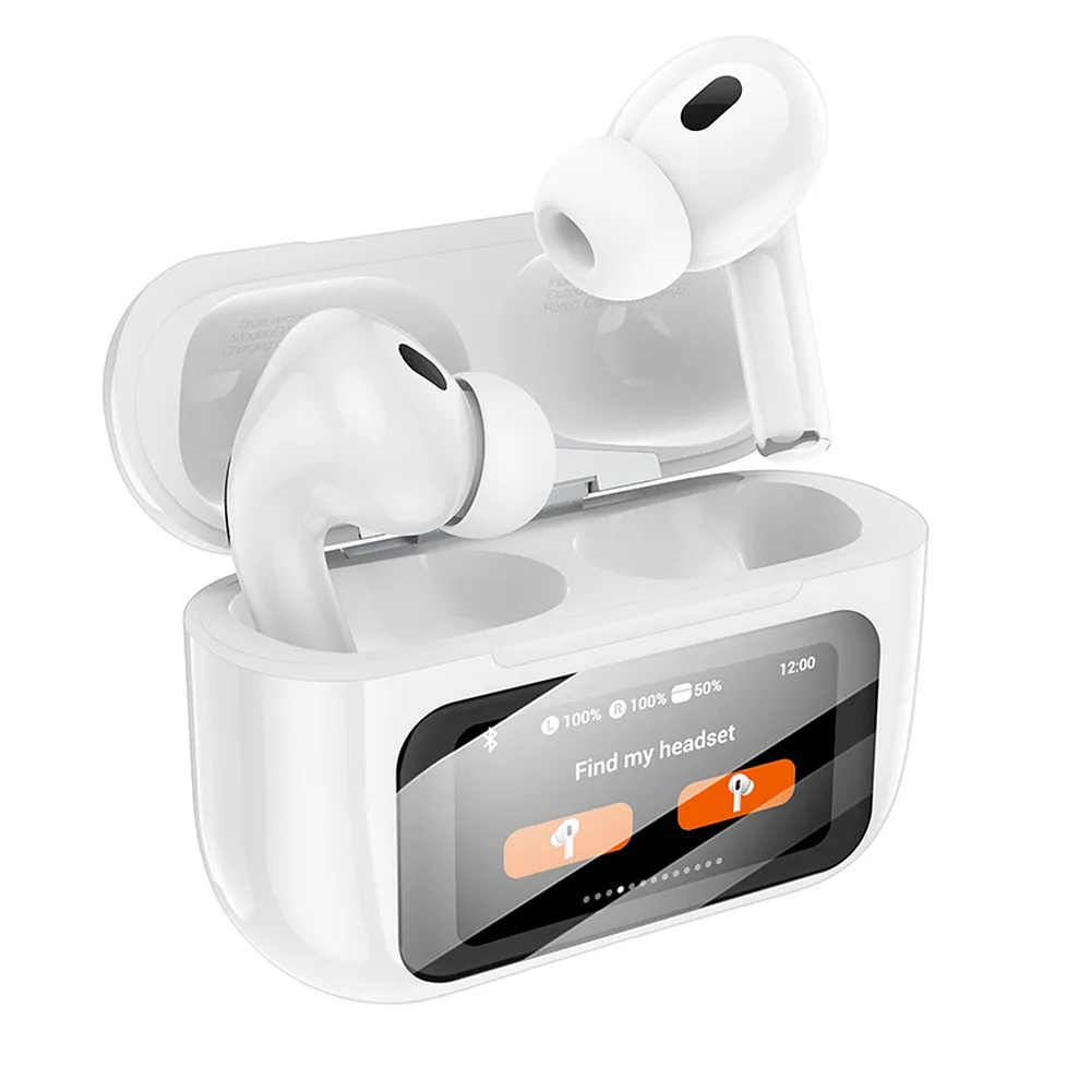 HOCO wireless earphones bluetooth with touch screen TWS ANC EW72 white - Image 6