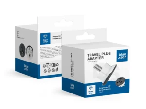 BLUE STAR travel adapter GO TO Europe (Type E) 16A white