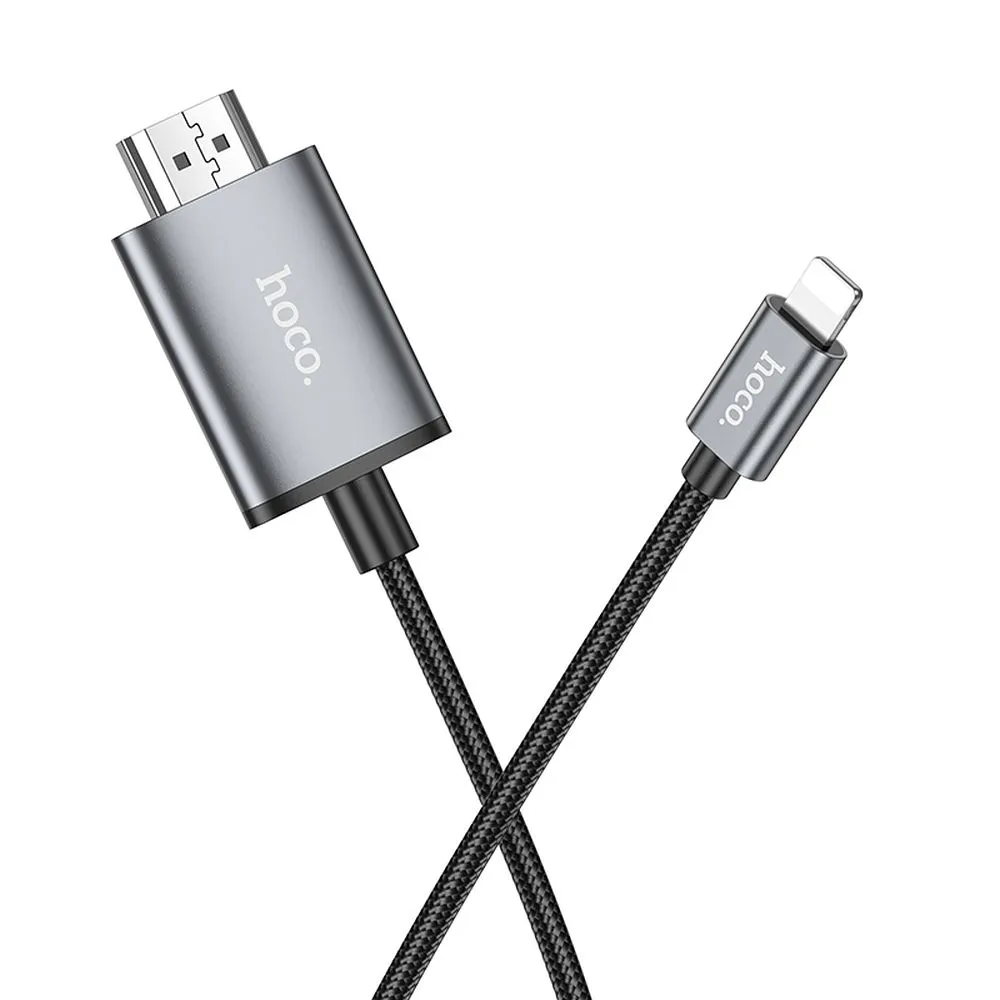 HOCO cable Lightning to HDMI 1080p UA27 2 m metal gray - Image 2