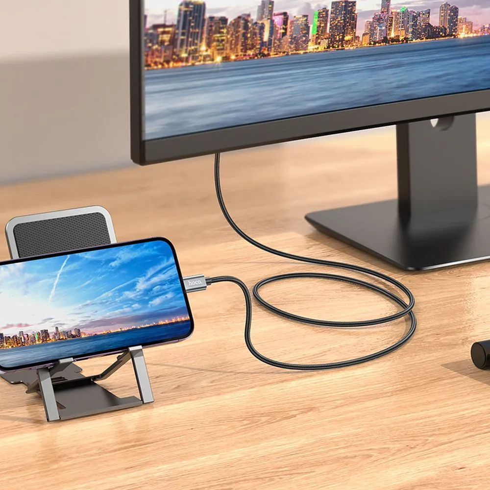 HOCO cable Lightning to HDMI 1080p UA27 2 m metal gray - Image 8