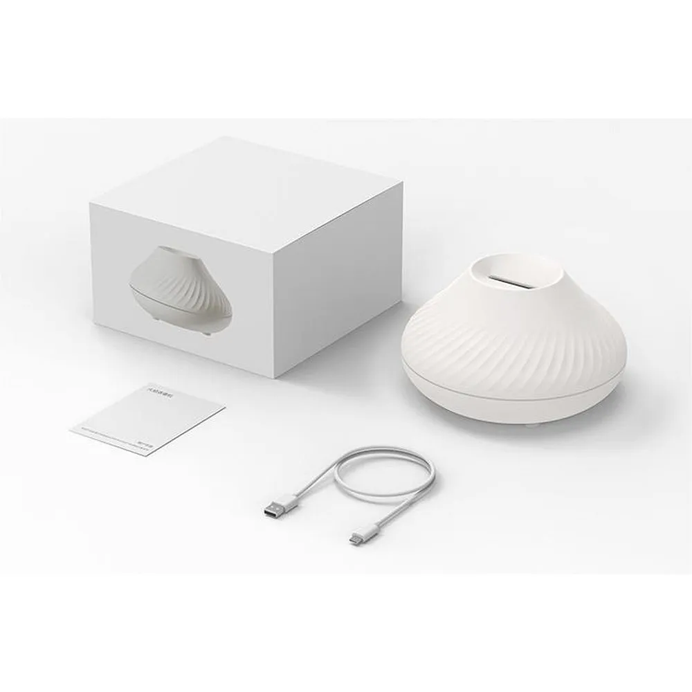 Colorful flame aromatherapy machine / humidifier / diffuser Art Deco model YMX 130 white - Image 5