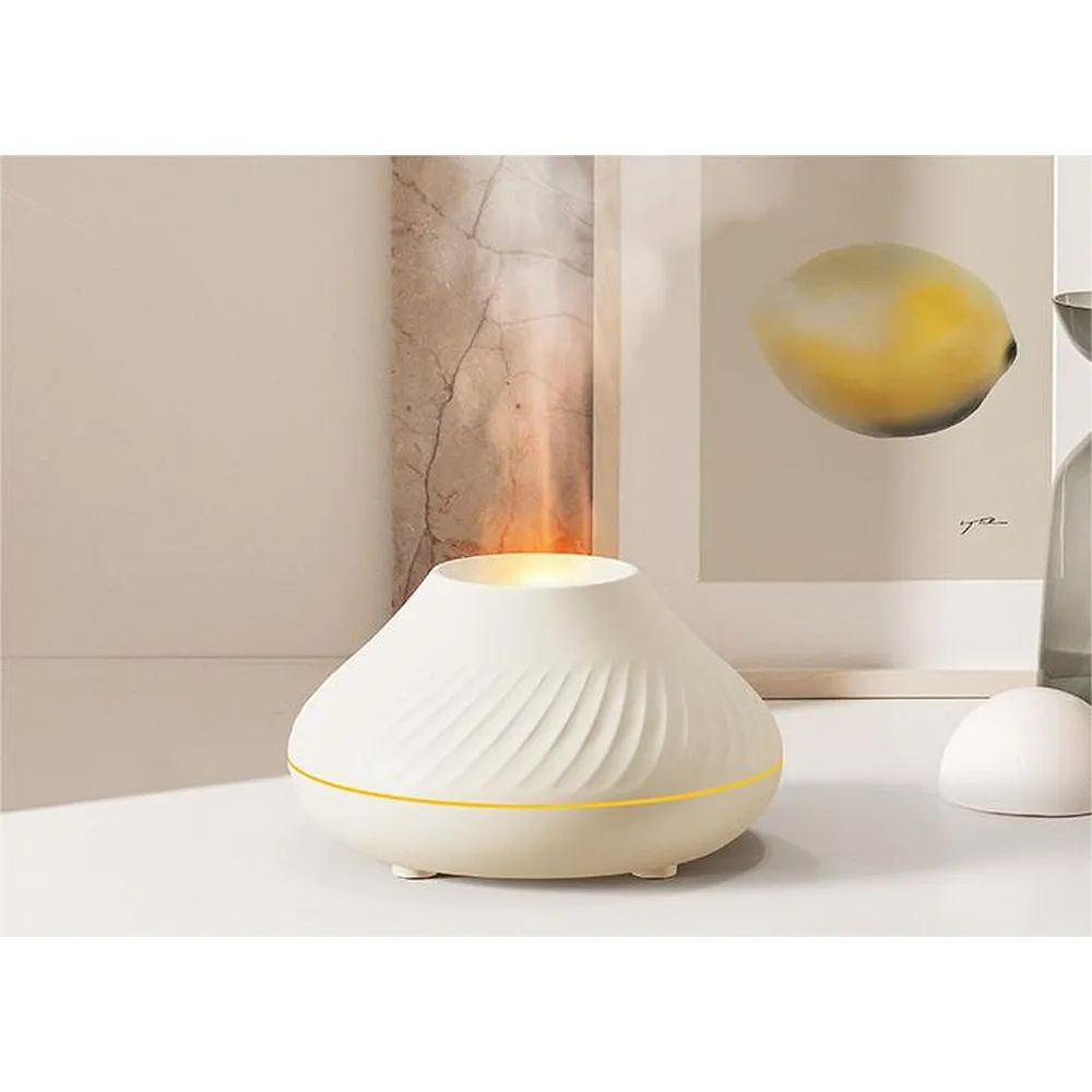 Colorful flame aromatherapy machine / humidifier / diffuser Art Deco model YMX 130 white - Image 4