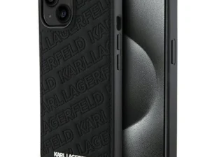 KARL LAGERFELD case for IPHONE 15 Plus KLHCP15MPQKPMK (Quilted Pattern) black
