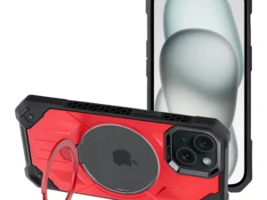 ARMOR MAG COVER case compatible with MagSafe for IPHONE 15 red