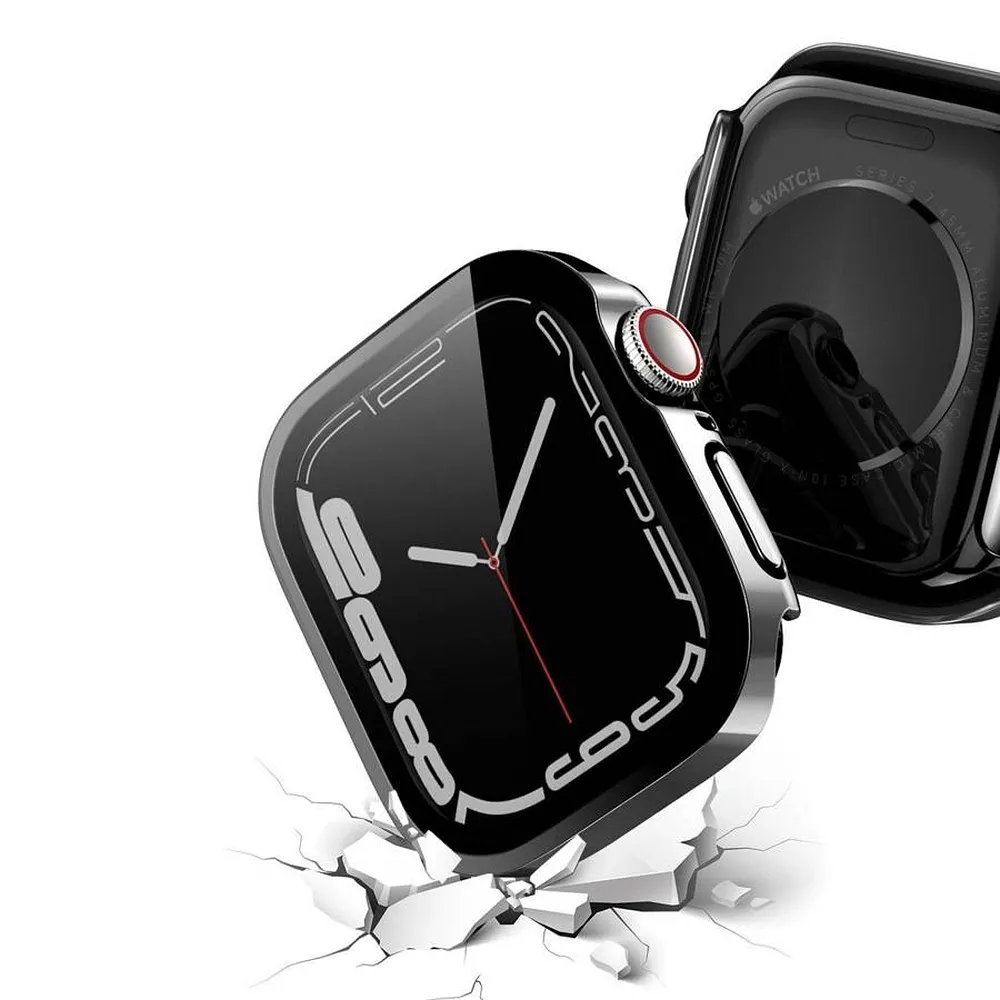 DUX DUCIS case HAMO with protective glass for Apple Watch 7 / 8 / 9 41 mm black - Image 4