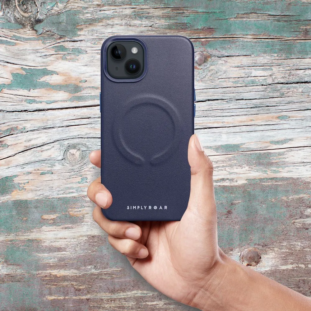 Roar Leather Mag Case - for iPhone 15 Plus navy - Image 6
