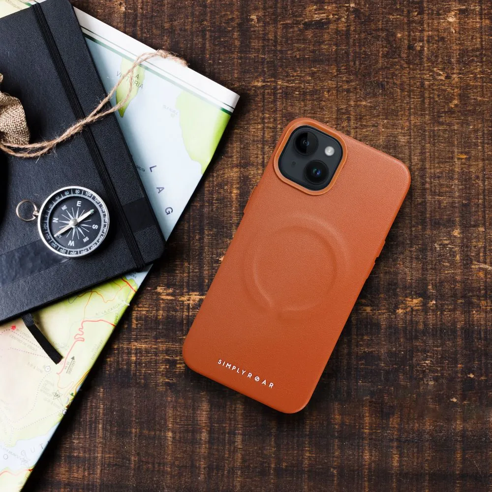 Roar Leather Mag Case - for iPhone 15 Plus Brown - Image 6