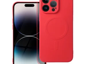 SILICONE MAG COVER case compatible with MagSafe for IPHONE 14 Pro Max red