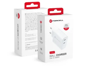 FORCELL F-ENERGY TFK-TC-35WPD travel charger 2 x Type C PD QC4.0 3A 35W white