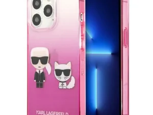 KARL LAGERFELD case for IPHONE 13 Pro KLHCP13LTGKCP (K Choupette Centered) gradpink