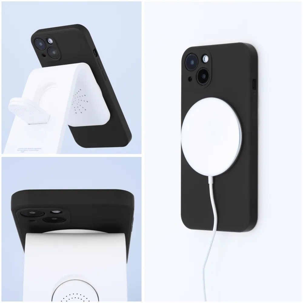 SILICONE MAG COVER case compatible with MagSafe for IPHONE 13 Mini black - Image 9