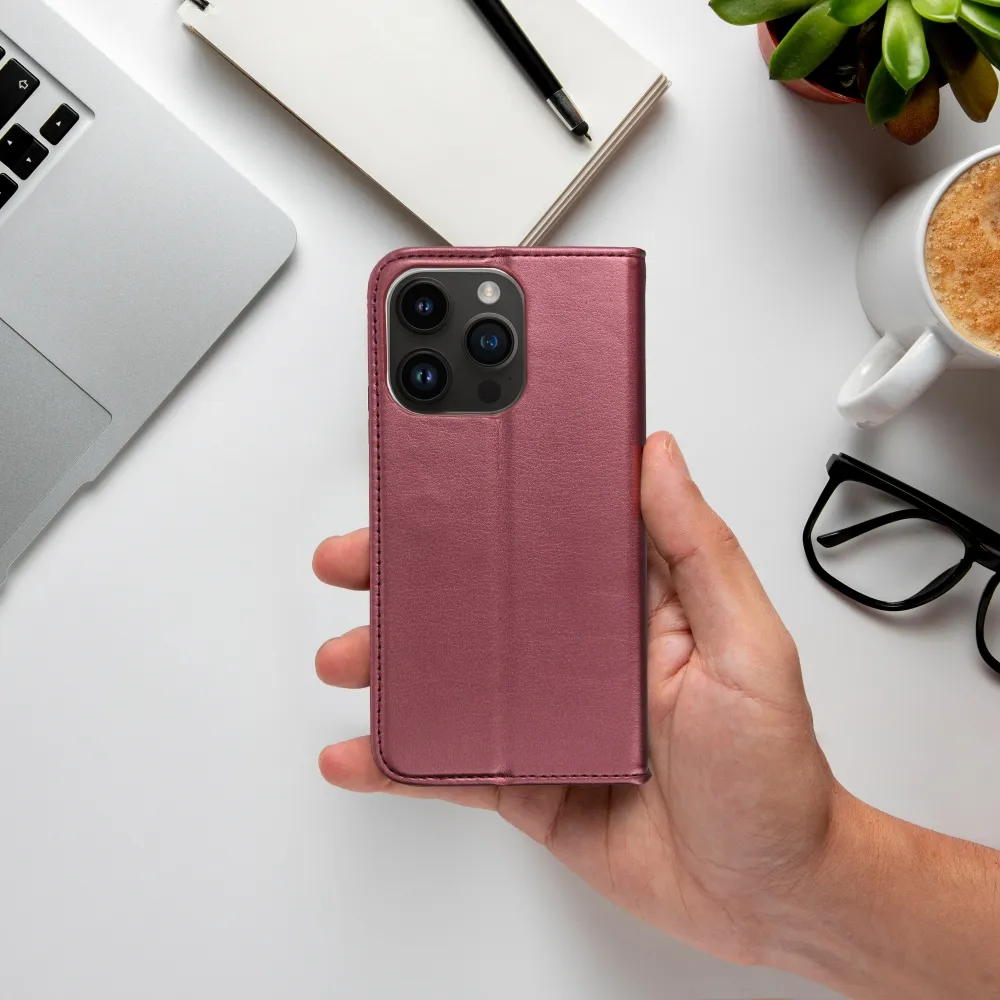 SMART MAGNETO Book case for IPHONE 14 burgundy - Image 4