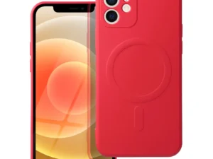 SILICONE MAG COVER case compatible with MagSafe for IPHONE 12 red