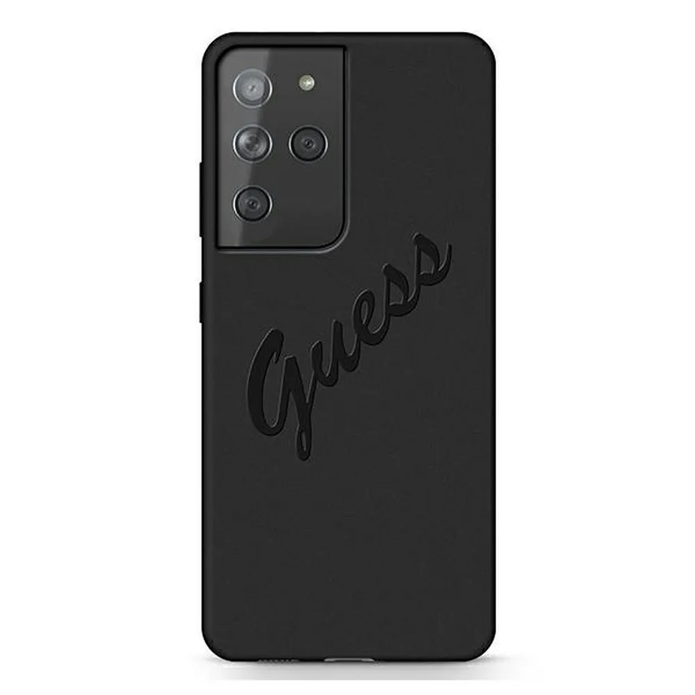 GUESS case for SAMSUNG S21 Ultra GUHCS21LLSVSBK (Script Vintage) black