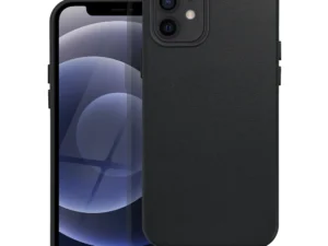 LEATHER MAG COVER case for IPHONE 12 black