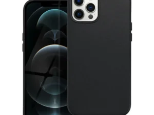 LEATHER MAG COVER case for IPHONE 12 Pro Max black