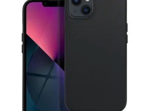 LEATHER MAG COVER case for IPHONE 13 black