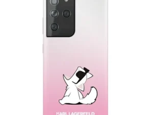 KARL LAGERFELD case for SAMSUNG S21 Ultra KLHCS21LCFNRCPI (Choupette Fun) pink