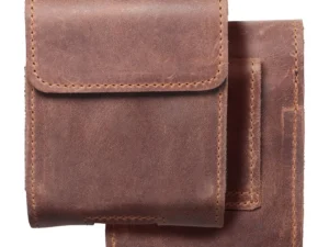 ROYAL Crazy Horse universal horizontal leather belt holster size V for SAMSUNG FLIP 1 / 2 / 3 / 4 / HUAWEI P50 Pocket / MOTOROLA RAZR 5G brown