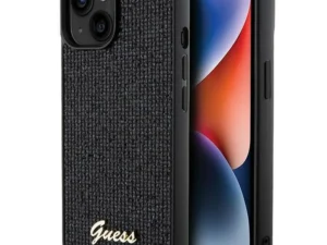 GUESS case for IPHONE 15 GUHCP15SPMSDGSK (Disco Script Metal) black