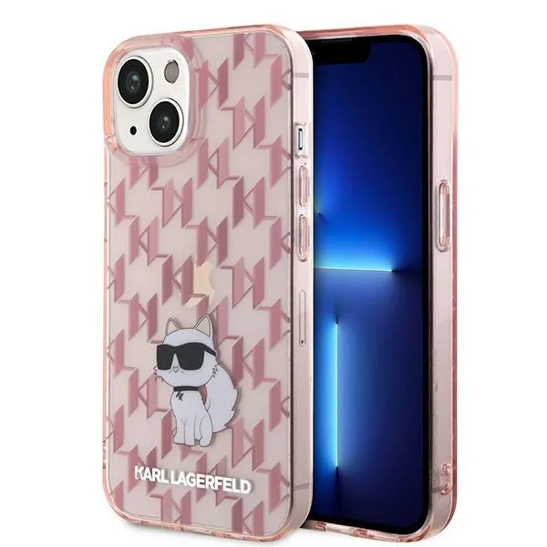 KARL LAGERFELD case for IPHONE 15 KLHCP15SHNCMKLP (Monogram) pink