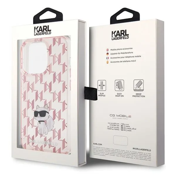 KARL LAGERFELD case for IPHONE 15 Pro KLHCP15LHNCMKLP (Monogram) pink - Image 8