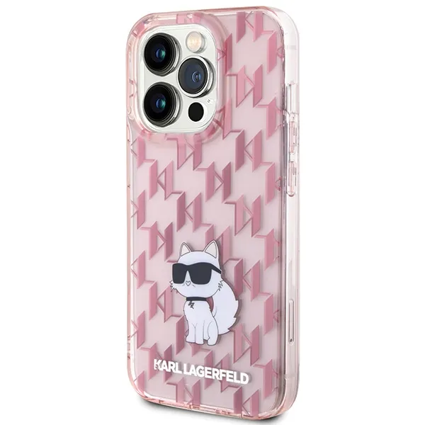 KARL LAGERFELD case for IPHONE 15 Pro KLHCP15LHNCMKLP (Monogram) pink - Image 2