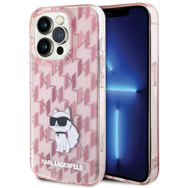 KARL LAGERFELD case for IPHONE 15 Pro KLHCP15LHNCMKLP (Monogram) pink