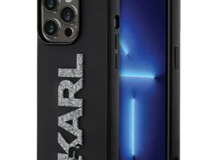 KARL LAGERFELD case for IPHONE 15 Pro Max KLHCP15X3DMBKCK (3D Logo Glitter) black