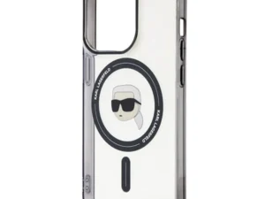 KARL LAGERFELD case for IPHONE 15 Pro KLHMP15LHKHNOTK (Karl Head + MAG) transaprent