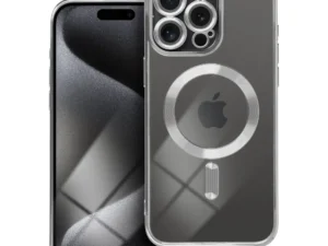 ELECTRO MAG COVER case compatible with MagSafe for IPHONE 15 Pro silver