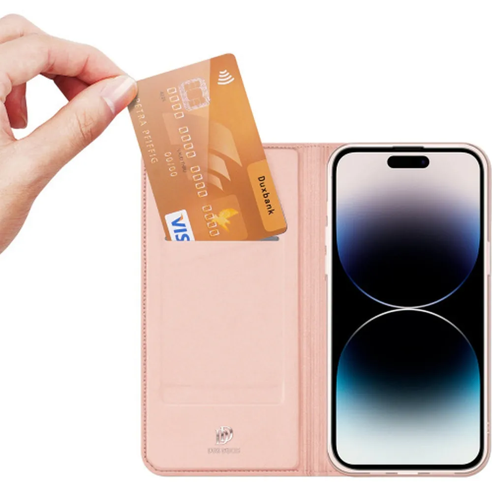 DUX DUCIS wallet case SKIN PRO for IPHONE 15 Pro Max rose - Image 6