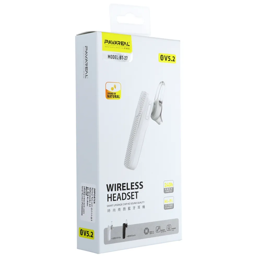 PAVAREAL wireless earphone bluetooth headset PA-BT27 white - Image 3