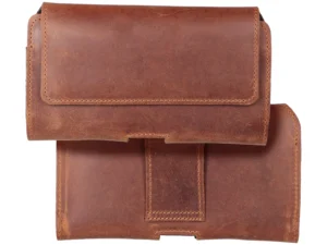ROYAL Crazy Horse universal horizontal leather belt holster size 3XL for Umidigi Bison 2 Pro / GT2 Pro 5G / X10 Pro / 202 DOOGEE S98 / S96 Pro / S88 Pro / S58 Pro 6 / S40 Pro HAMMER Blade 5G / Iron 3 / Blade 3 CAT S53 brown