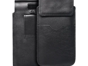 ROYAL - Leather universal flap pocket / black - Size 2XL+wide - SAMSUNG A12 / NOTE 9 / XIAOMI REDMI NOTE 10 PRO