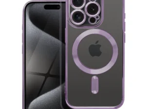ELECTRO MAG COVER case compatible with MagSafe for IPHONE 15 Pro deep purple