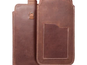 ROYAL Crazy Horse - Leather universal pull-up pocket / brown - Size 2XL - IPHONE 6 PLUS / SAMSUNG A52 / XIAOMI REDMI NOTE 10