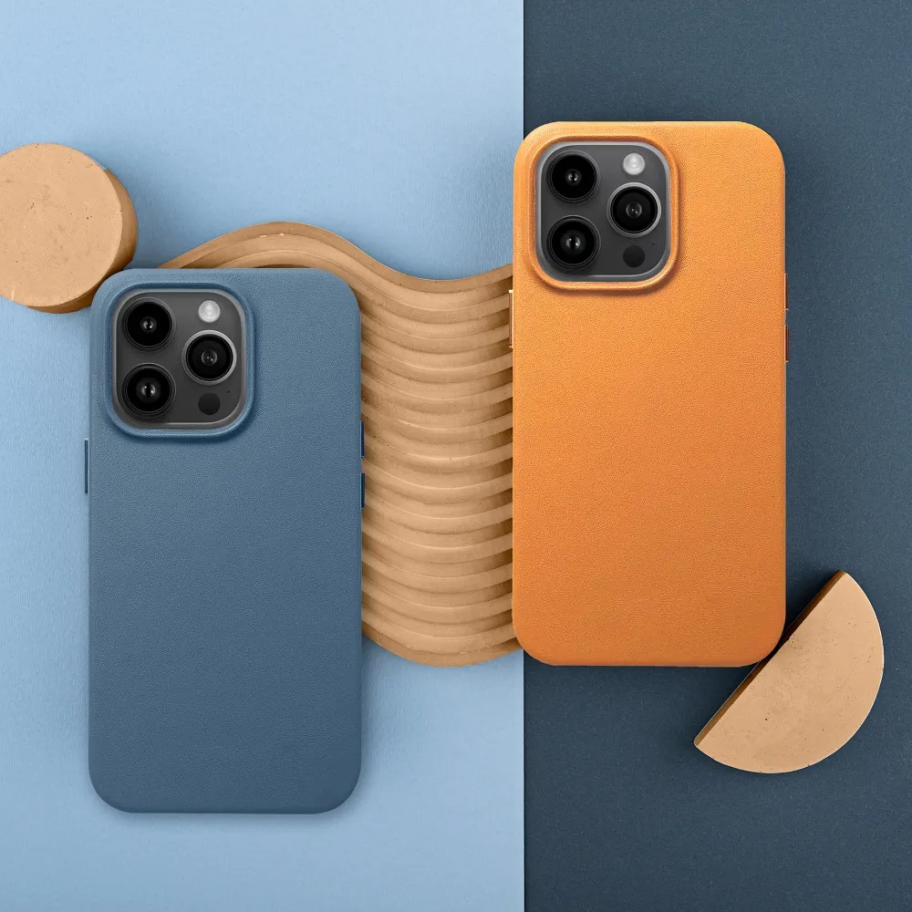 LEATHER MAG COVER case for IPHONE 15 Plus indigo blue - Image 10