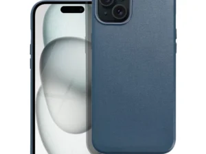 LEATHER MAG COVER case for IPHONE 15 Plus indigo blue