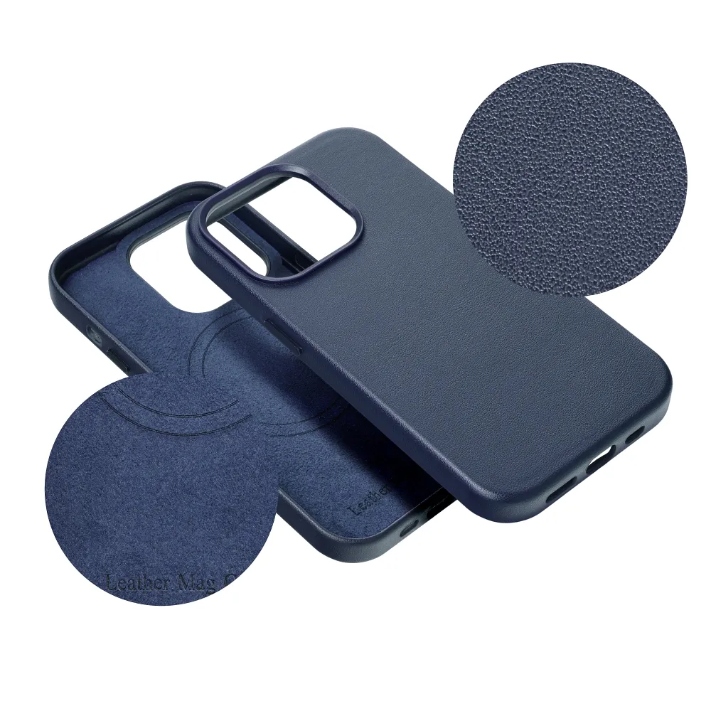 LEATHER MAG COVER case for IPHONE 15 Plus indigo blue - Image 8
