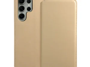DUAL POCKET Book case for SAMSUNG S23 Ultra gold