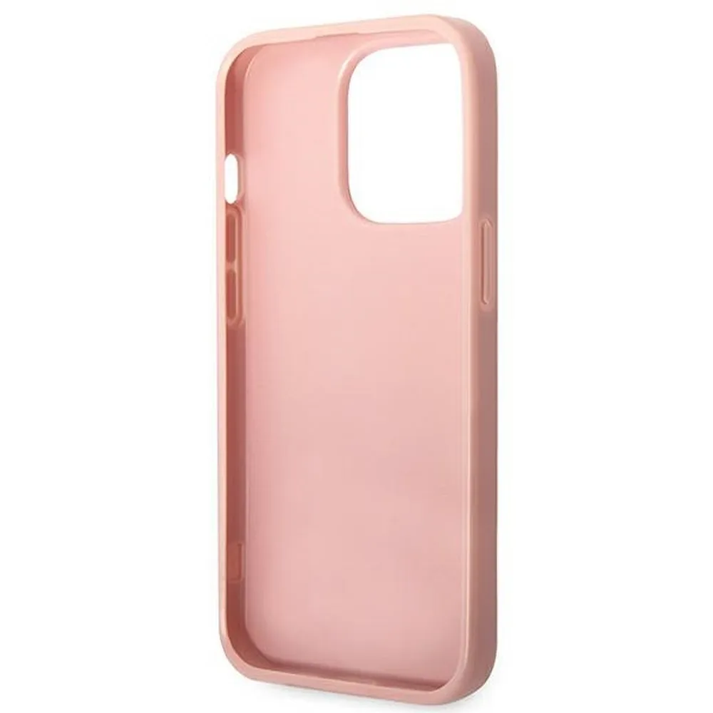 GUESS case for IPHONE 14 Pro Max GUHCP14XHGGSHP (Glitter Flakes Script Metal Logo) pink - Image 7