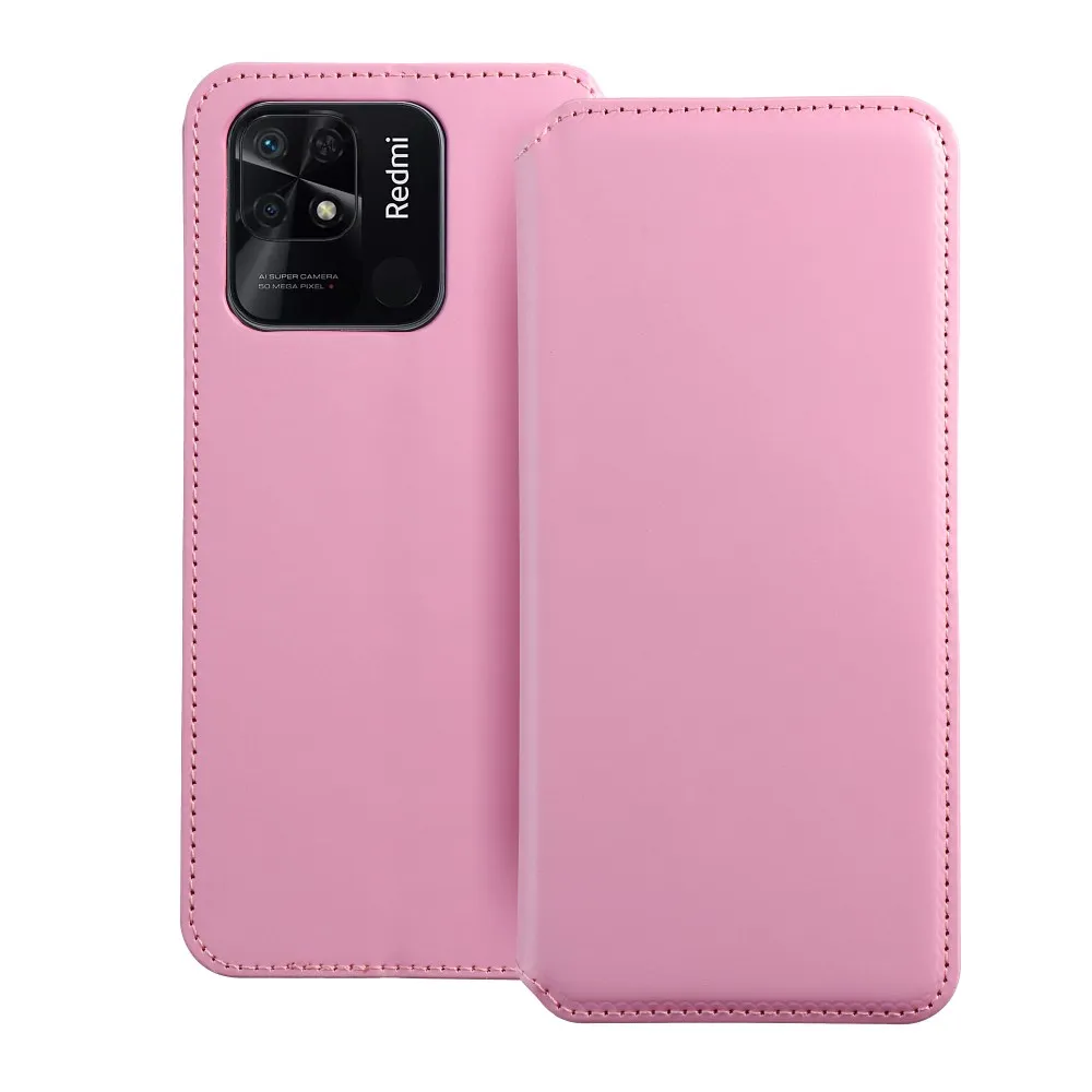 DUAL POCKET Book case for XIAOMI Redmi 10c light pink