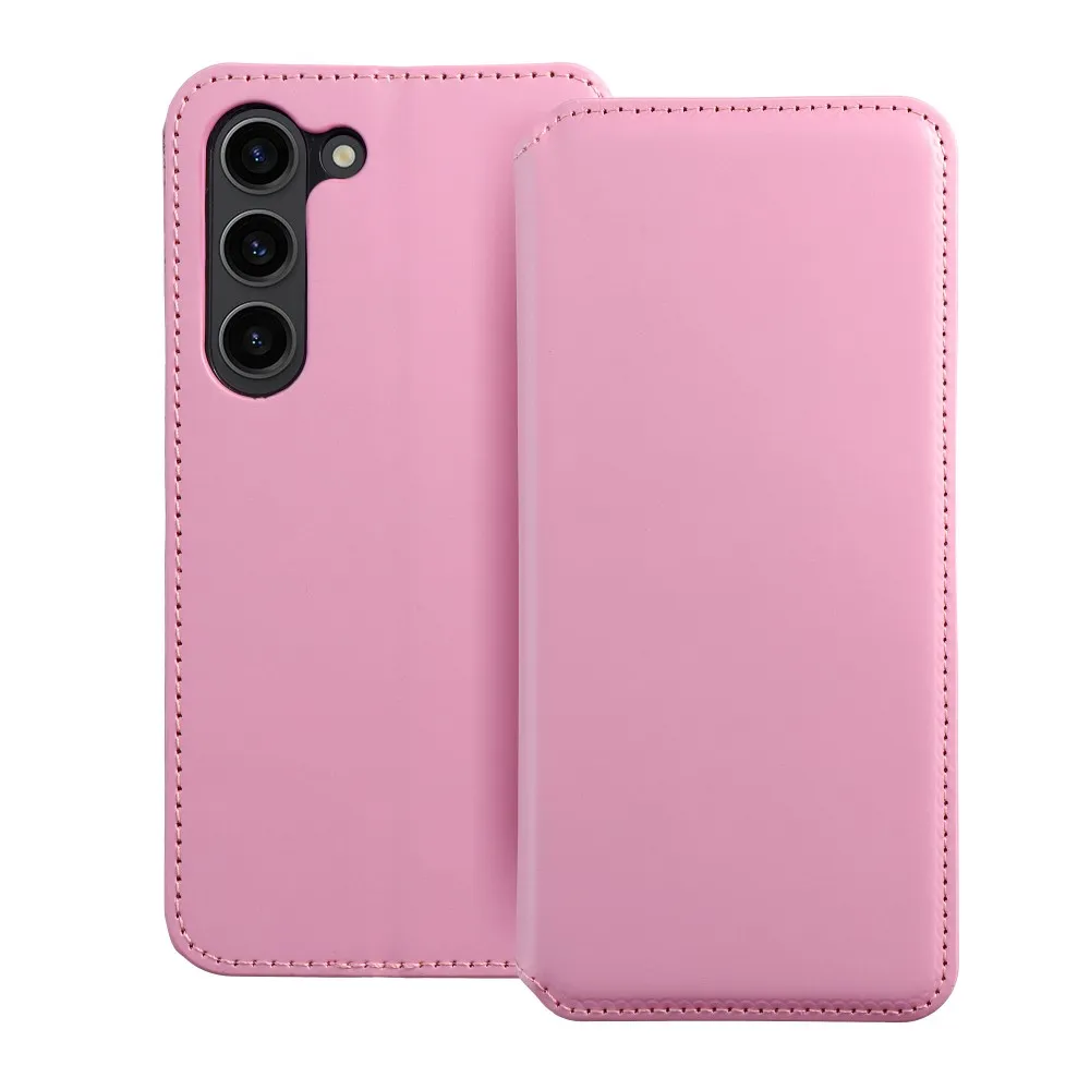 DUAL POCKET Book case for SAMSUNG S23 light pink