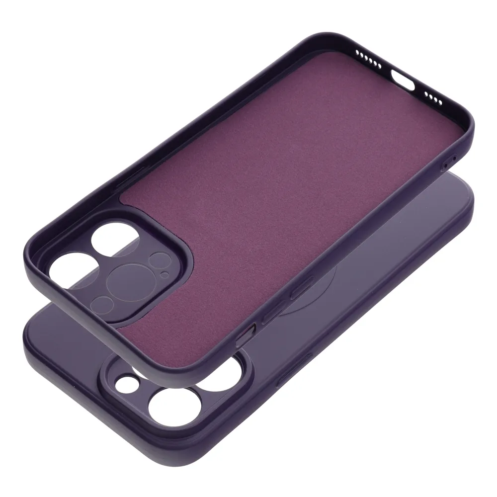 SILICONE MAG COVER case compatible with MagSafe for IPHONE 14 Pro Max dark purple - Image 3