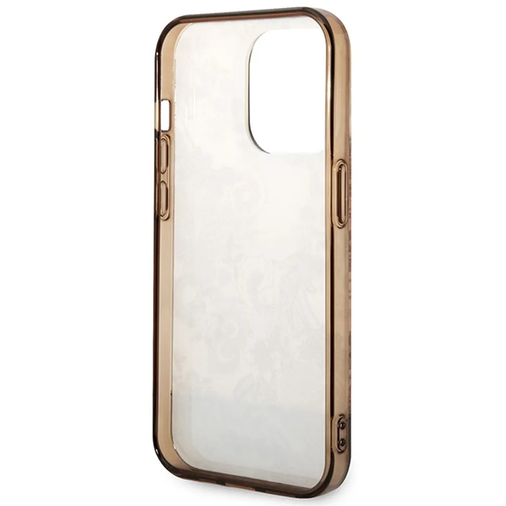 Original faceplate case GUESS GUHCP14XHGPLHC for iPhone 14 PRO MAX (IML Electro Cam TDJ / ochre) - Image 5